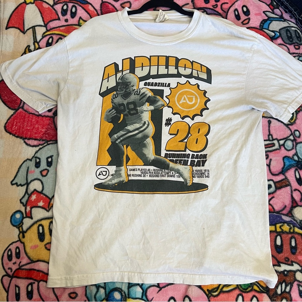 White Graphic T-Shirt with AJ Dillon Design